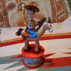 Cowboy and Horse Action Figure with Red Base